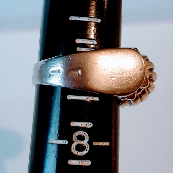 Lagos Caviar .925 SS 18k Gold 750 Beads Fluted Done Ring Size 7 (14g) - Picture 5 of 5